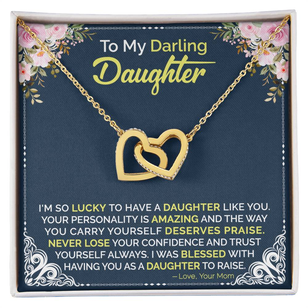 Mom To Daughter - Interlocking Hearts Necklace