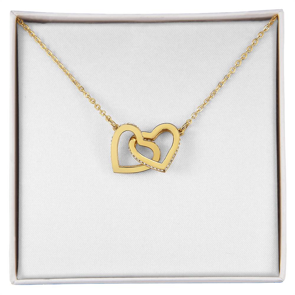 To My Unbiological Sister Necklace Best Friend Gift Jewelry Birthday Gift Anniversary Gift Interlocking Hearts Necklace
