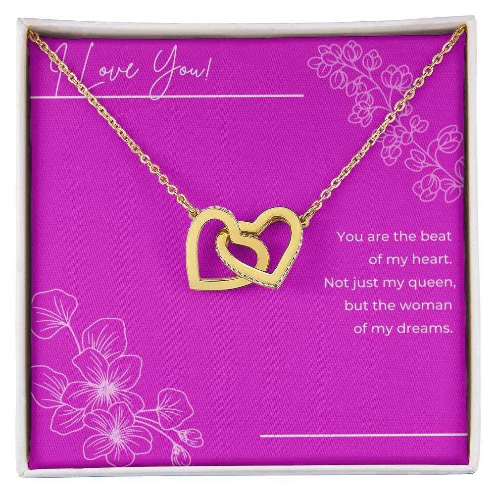 I Love You Linked Hearts Necklace Gift For Wife Interlocking Hearts Necklace