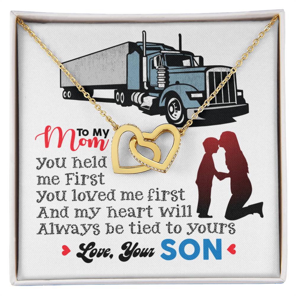 Trucker'S Mom - Interlocking Heart Necklace Interlocking Hearts Necklace