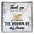 Thank You For Raising The Woman Of My Dreams Interlocking Hearts Necklace
