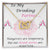 To My Drinking Partner Interlocking Hearts Necklace Message Card