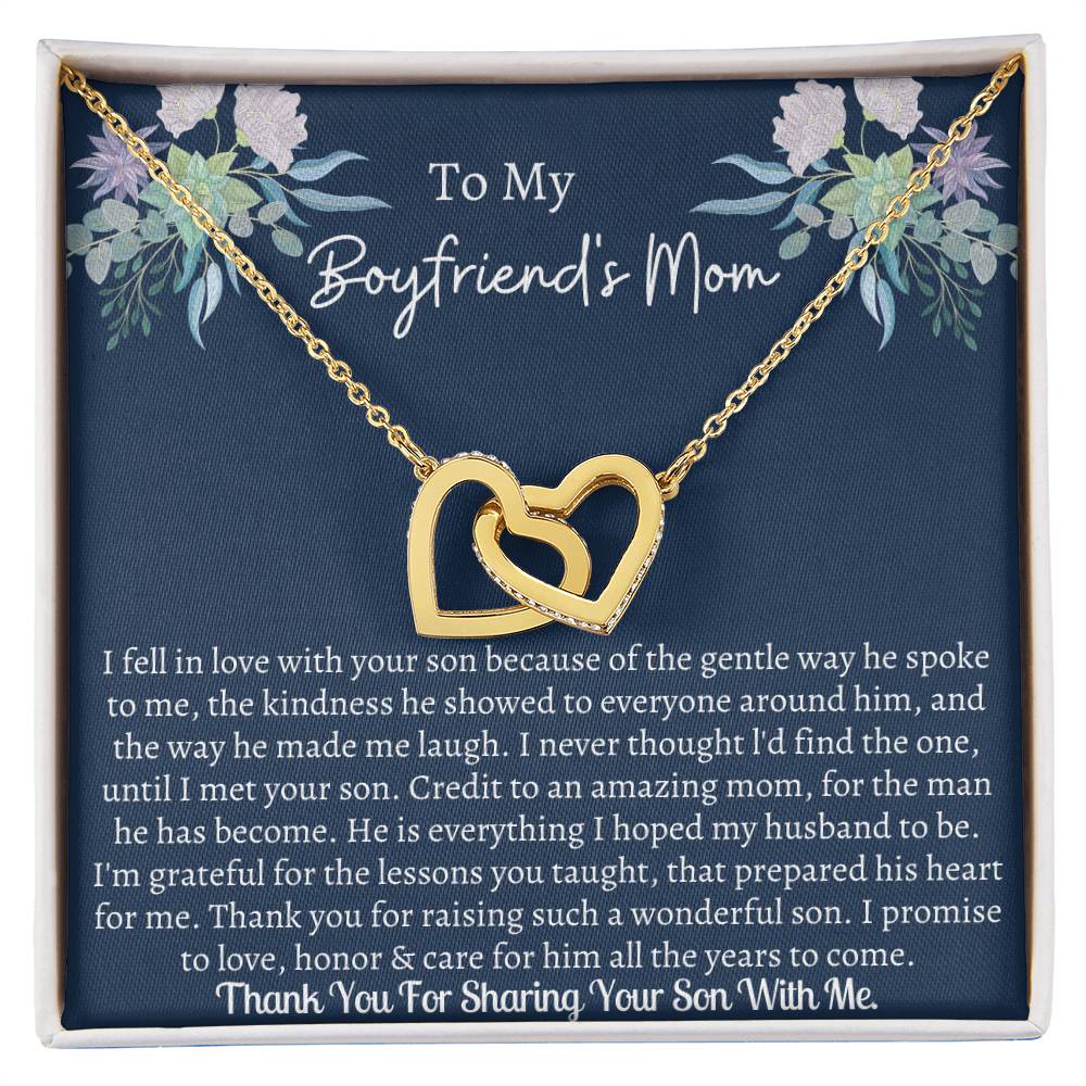 Interlocking Gift Boyfriend Mom 2Nd Interlocking Hearts Necklace
