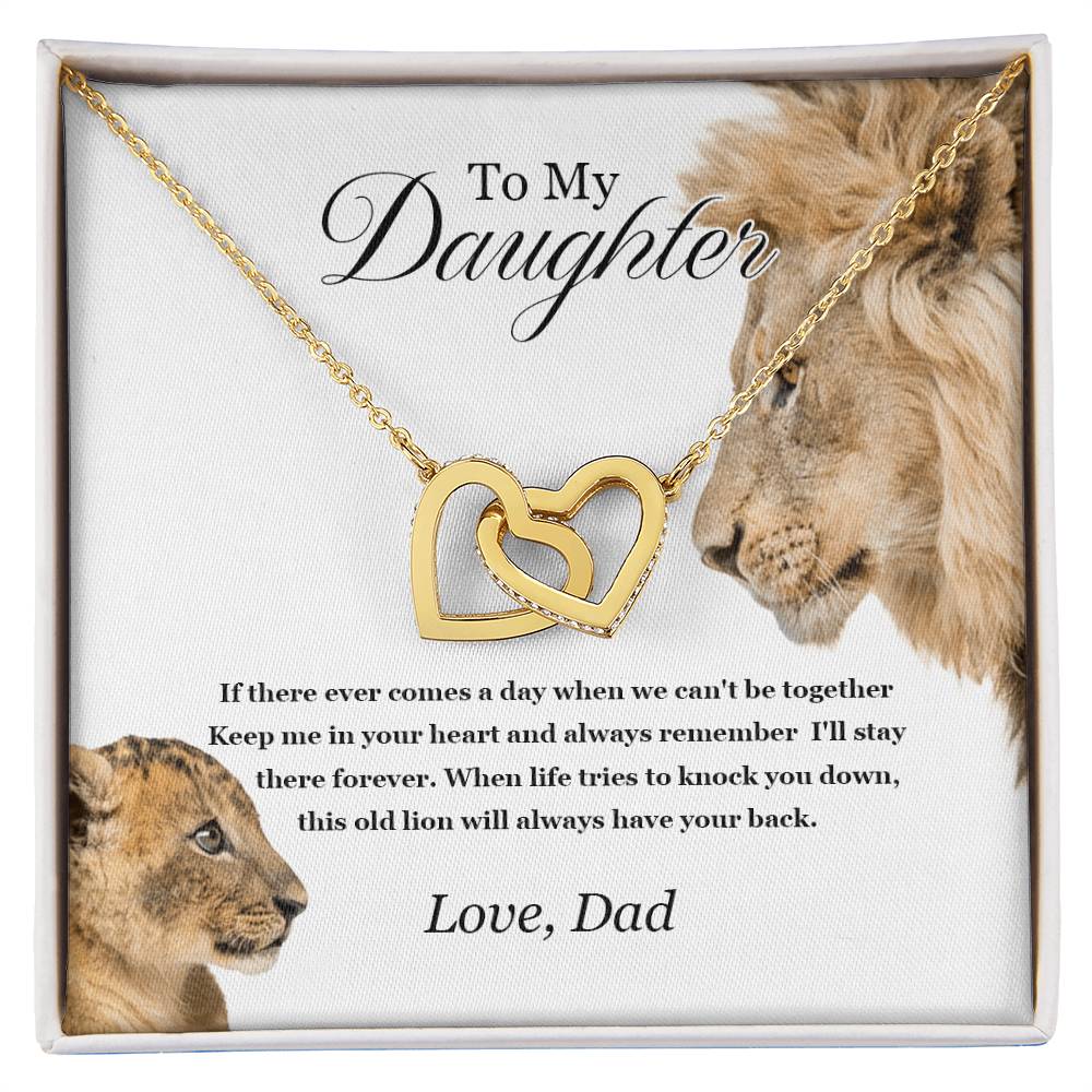 To My Daughter - Special Necklace - L03 Interlocking Hearts Necklace