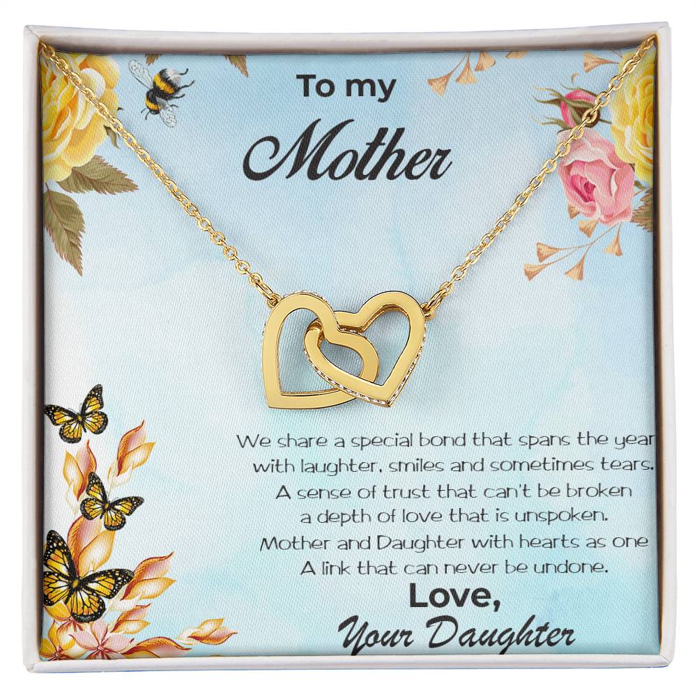 Mother And Daughter Special Bond Necklace Interlocking Hearts Necklace