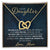 To My Daughter - Unique Heart Bonding Necklace Gift Set Interlocking Hearts Necklace
