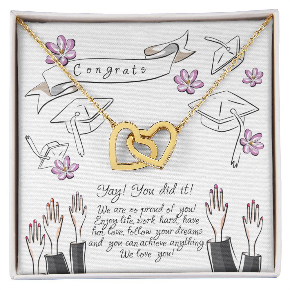 CONGRA~4 Interlocking Hearts Necklace