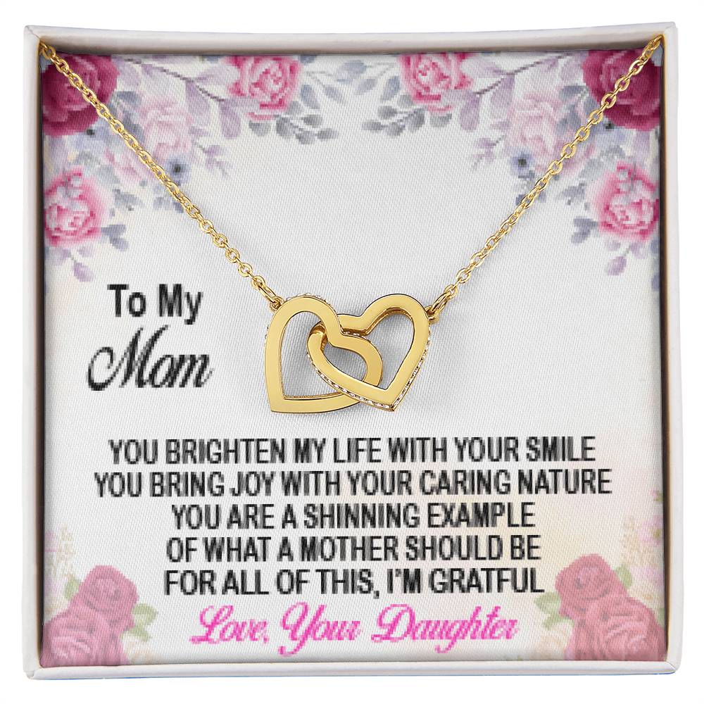 Mom Daughter Gift Mother'S Day Interlocking Hearts Necklace