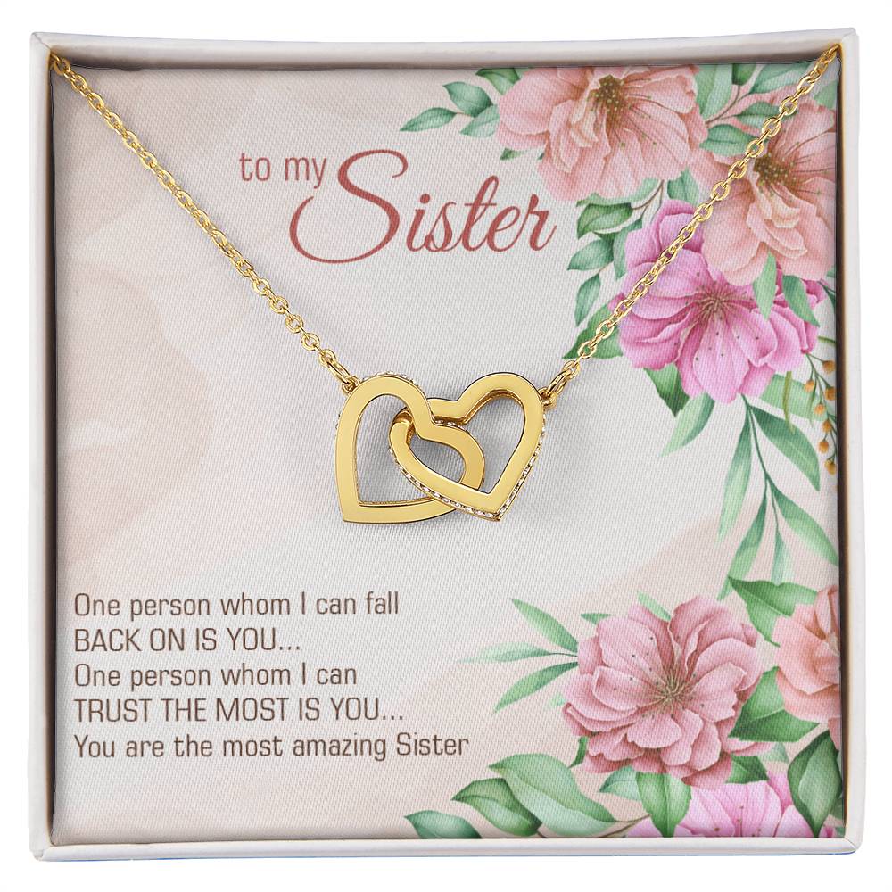 Collection Sister - Most Amazing Sister - Interlocking Hearts Necklace
