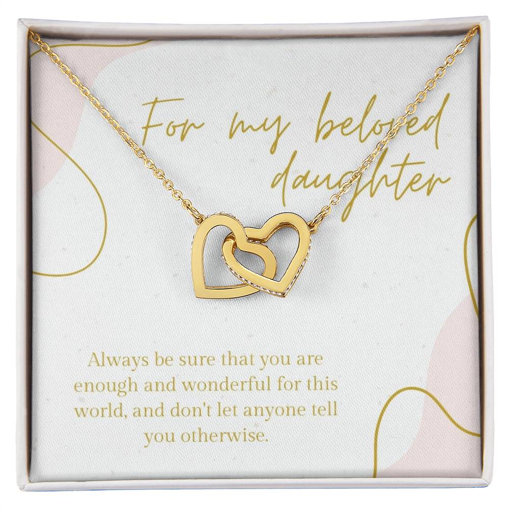 For My Beloved Daughter 👧🥰 - Interlocked Hearts Interlocking Hearts Necklace