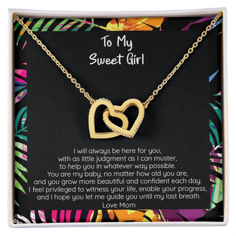 Gift Sweet Teen Girl - Locked Hearts Necklace Interlocking Hearts Necklace