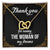 Thank You For Raising The Woman Of My Dreams Interlocking Hearts Necklace