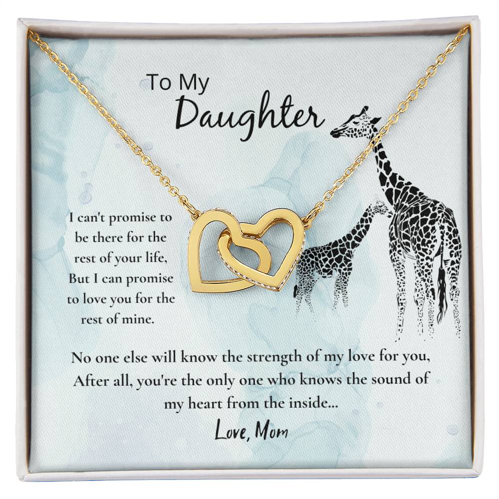 My Love For You Heart Necklace Interlocking Hearts Necklace