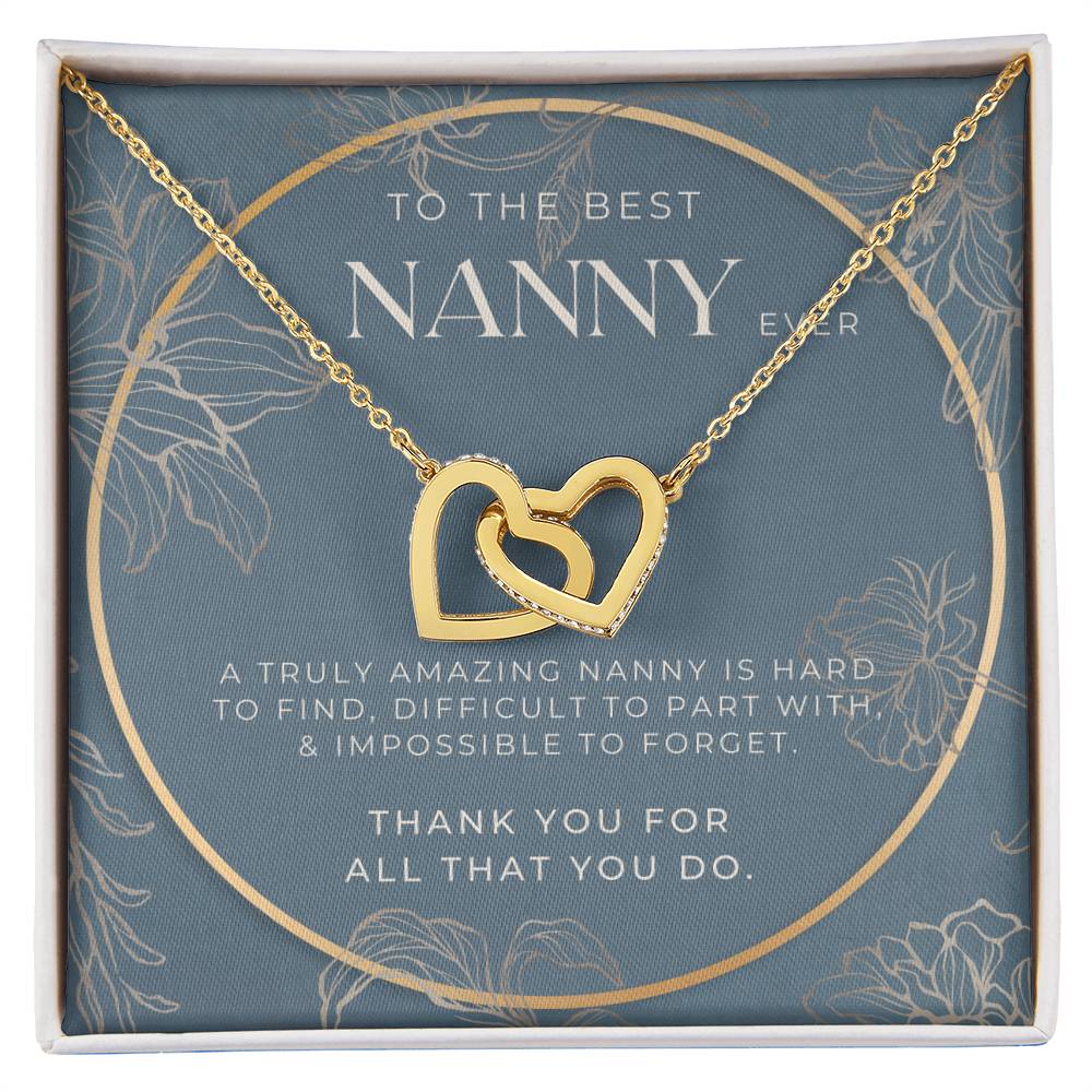 Nanny Gift Nanny Necklace Gift Best Nanny Gift Nanny Thank You Gift Nanny Appreciation Necklace Gift Thank You Nanny Necklace Gift Best Nanny Ever Gift Interlocking Hearts Necklace