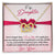 To My Daughter - I Love You - Love Mom Interlocking Hearts Necklace
