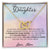 To My Daughter - Straighten Your Crown - Unique Heart Binding Necklace Gift Set Interlocking Hearts Necklace