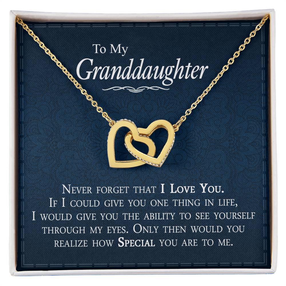 Perfect Gift For Granddaughter - How Special You Are To Me Interlocking Hearts Necklace