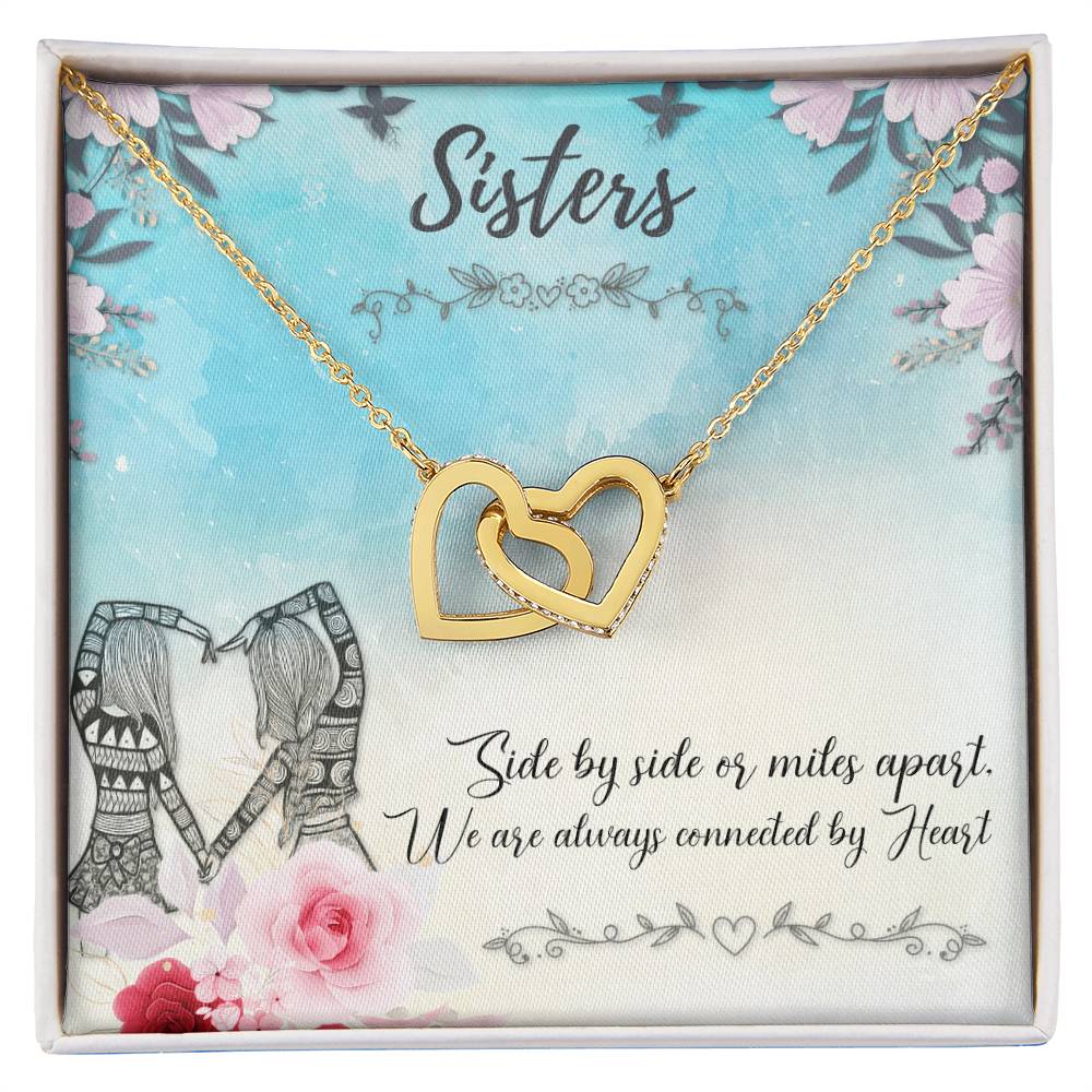 Sisters Two Hearts Interlock Necklace Interlocking Hearts Necklace
