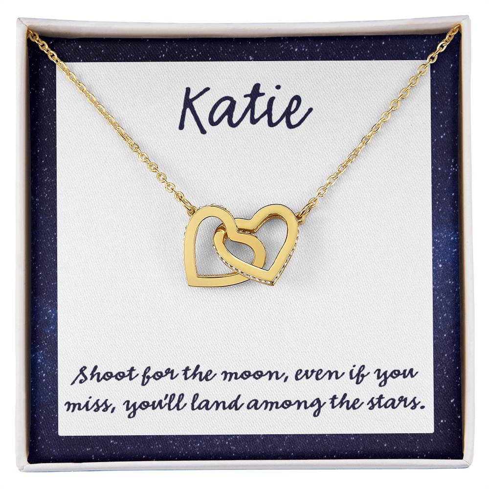Shoot For The Moon Interlocking Hearts Necklace