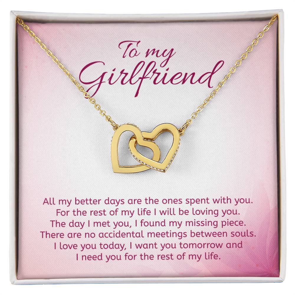 Interlocking Hearts Necklace For Your Girl