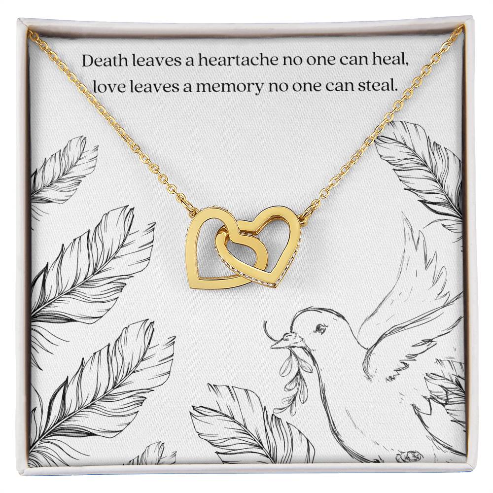 Dove Memory Necklace Interlocking Hearts Necklace