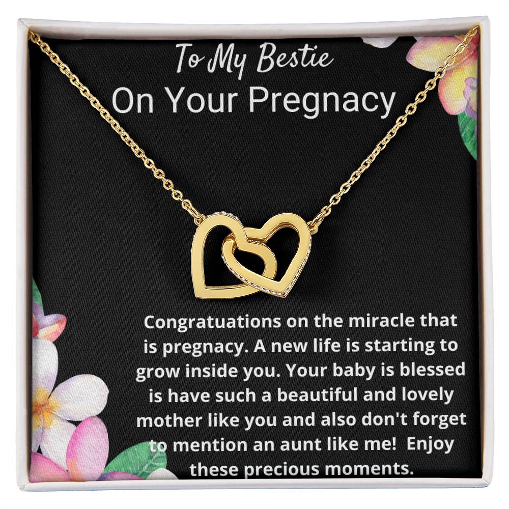 Interlock Love Necklace To My Bestie On Her Pregnancy Interlocking Hearts Necklace