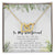 To My Girlfriend Interlocking Hearts Necklace Message Card