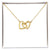 To My Granddaughter Interlocking Hearts Necklace Message Card