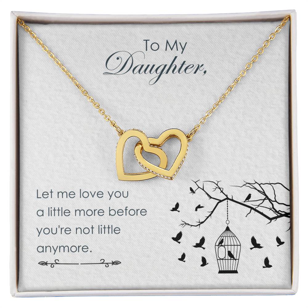 To My Daughter - Interlocking Hearts Necklace5