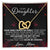 To My Daughter - You Make Me Smile - Unique Heart Bonding Necklace Gift Set Interlocking Hearts Necklace