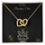Never Give Up - Black Background Interlocking Hearts Necklace