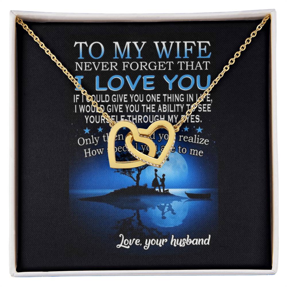 Gift For Wife - Interlocking Hearts Necklace