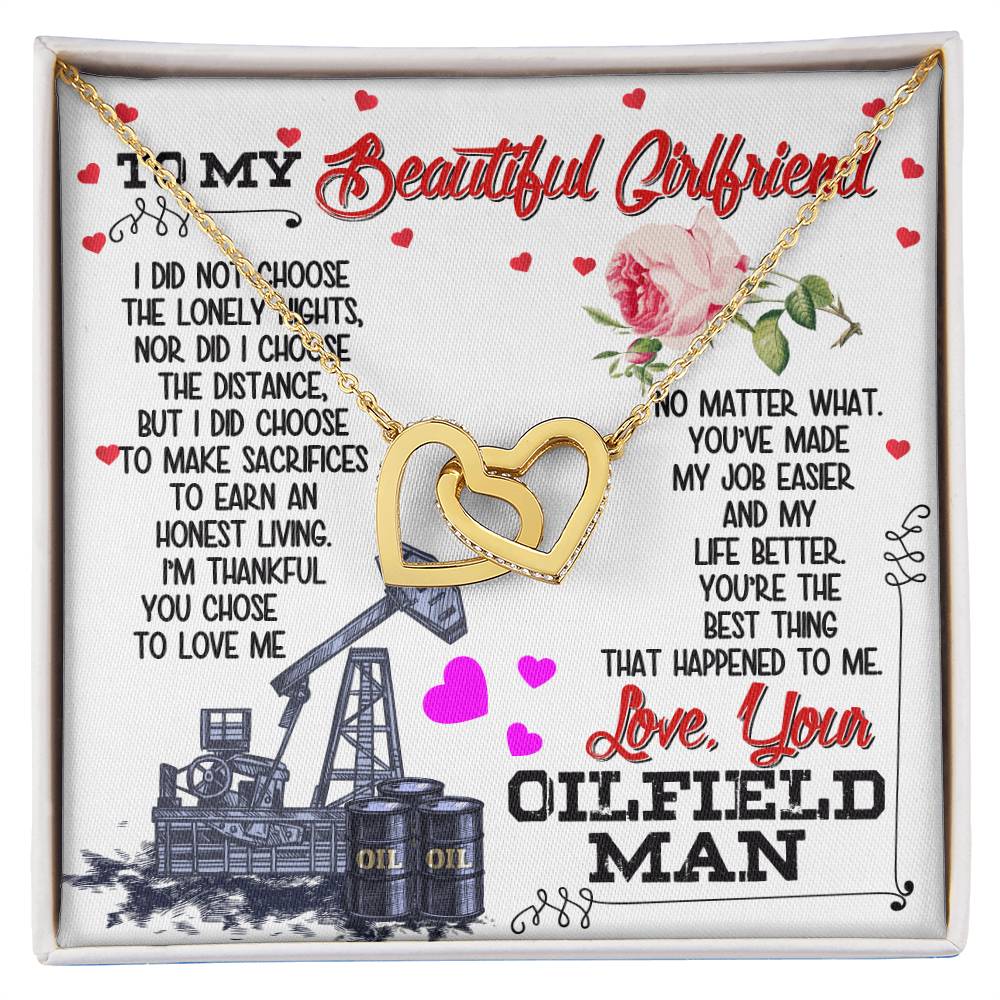 Oilfield Man'S Girlfriend - Interlocking Heart Necklace Interlocking Hearts Necklace