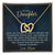To My Daughter - Unique Heart Bonding Necklace Gift Set Interlocking Hearts Necklace