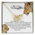 To My Daughter - This Old Lioness Will Always Have Your Back Interlocking Hearts Necklace
