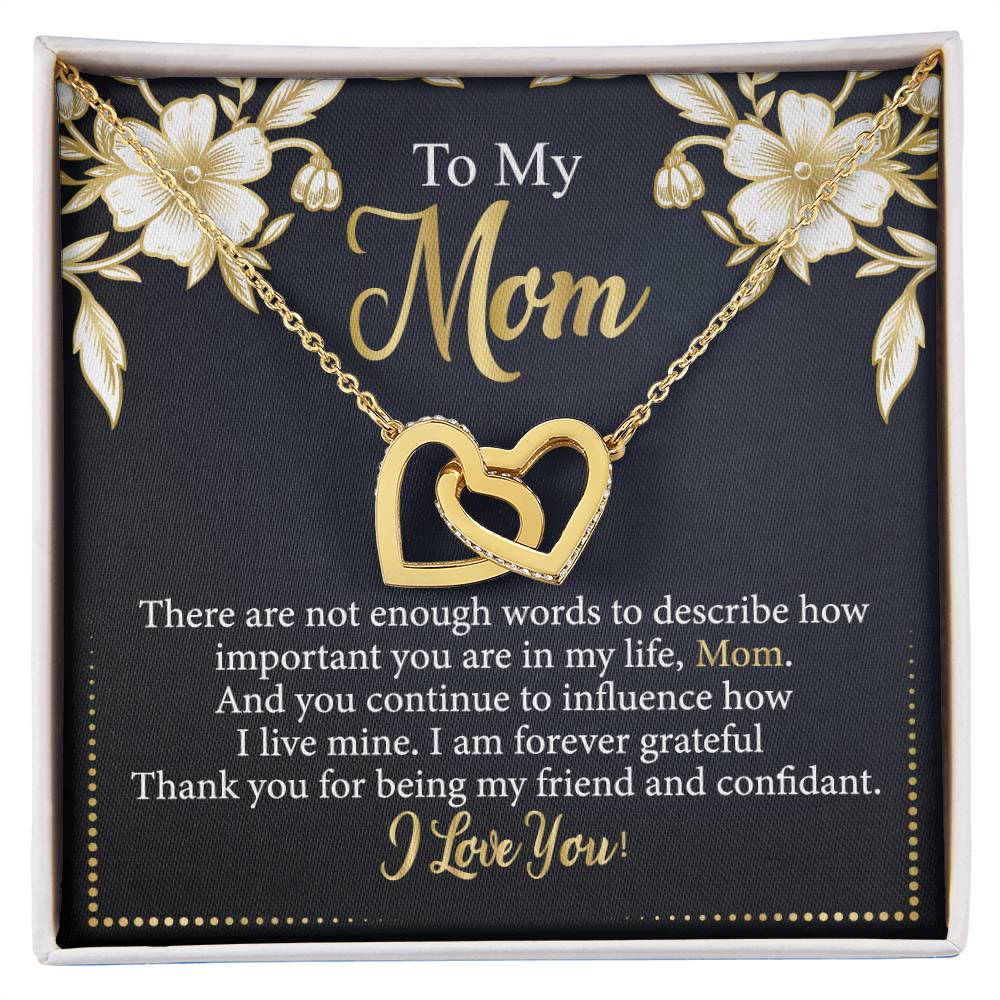 To My Mom Interlocking Hearts Necklace