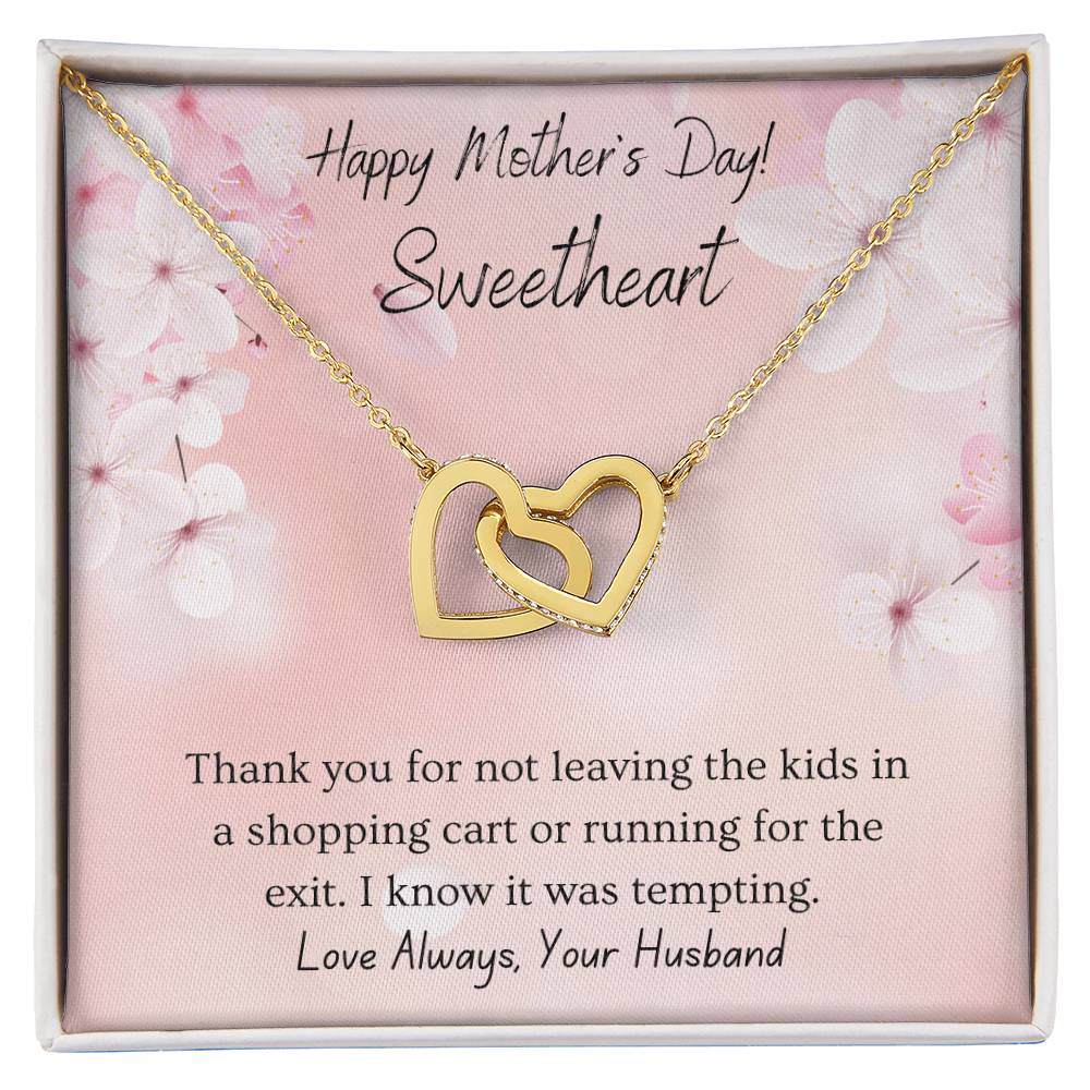 From Husband To Wife A Love Bond Interlocking Hearts Necklace