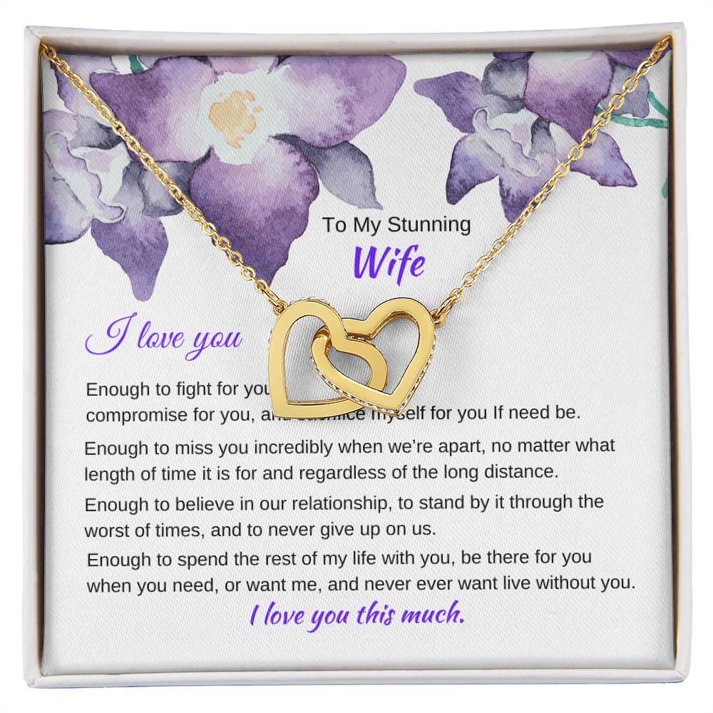 I Love You Enough Necklace Interlocking Hearts Necklace