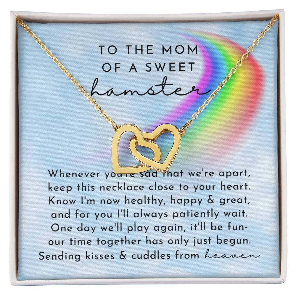 Hamster Rainbow Remembrance Interlocking Hearts Necklace Day