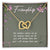Friendship Interlocking Hearts Necklace Message Card