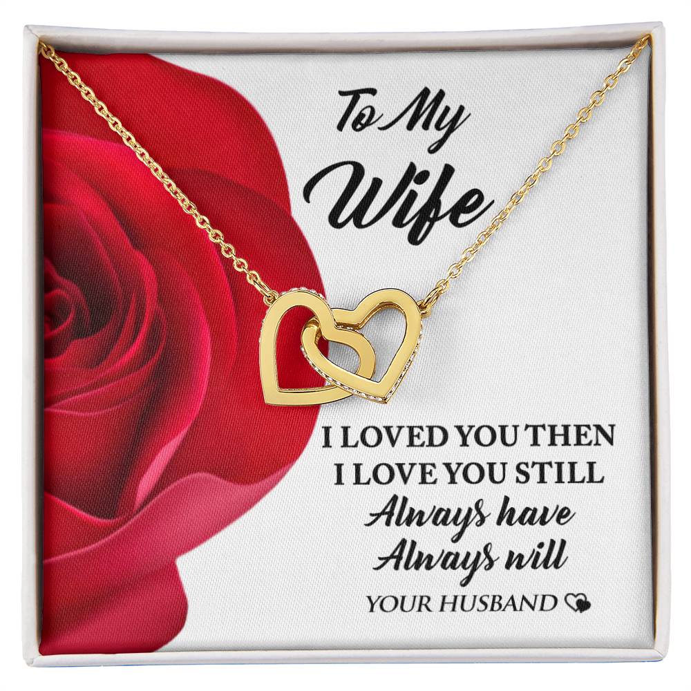Perfect Valentine'S Day Gift For Your Wife! Interlocking Hearts Necklace