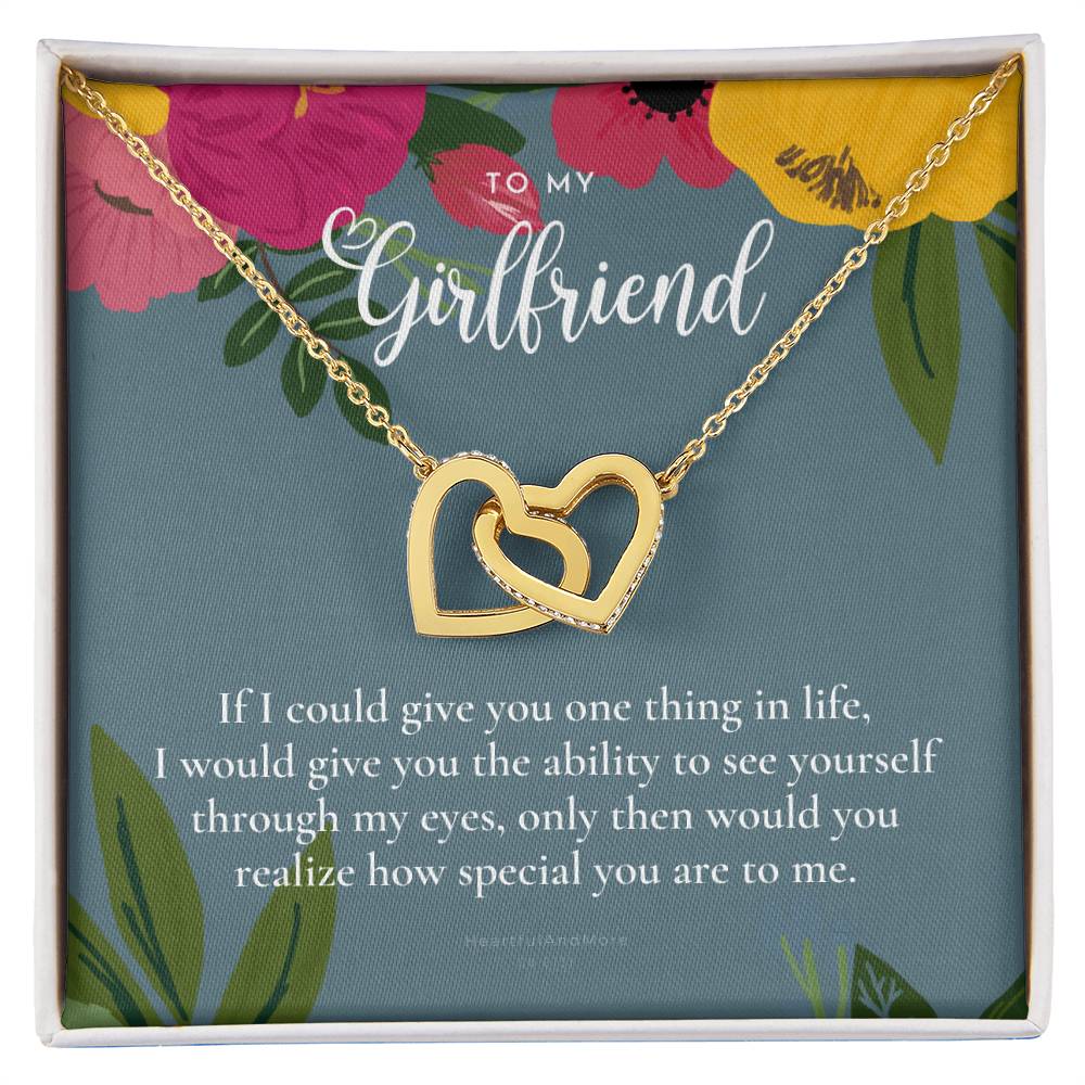 To My Girlfriend Girlfriend Necklace Anniversary Gift For Girlfriend Girlfriend Gift Gift For Girlfriend Necklace For Girlfriend Christmas Gift Birthday Gift Interlocking Hearts Necklace