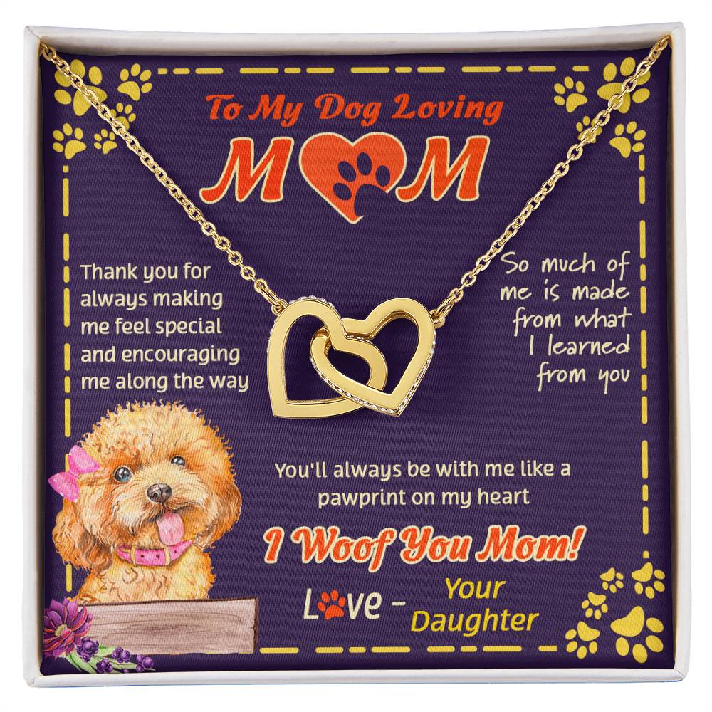 To My Mom - You'Ll Always Be With Me - Necklace Interlocking Hearts Necklace