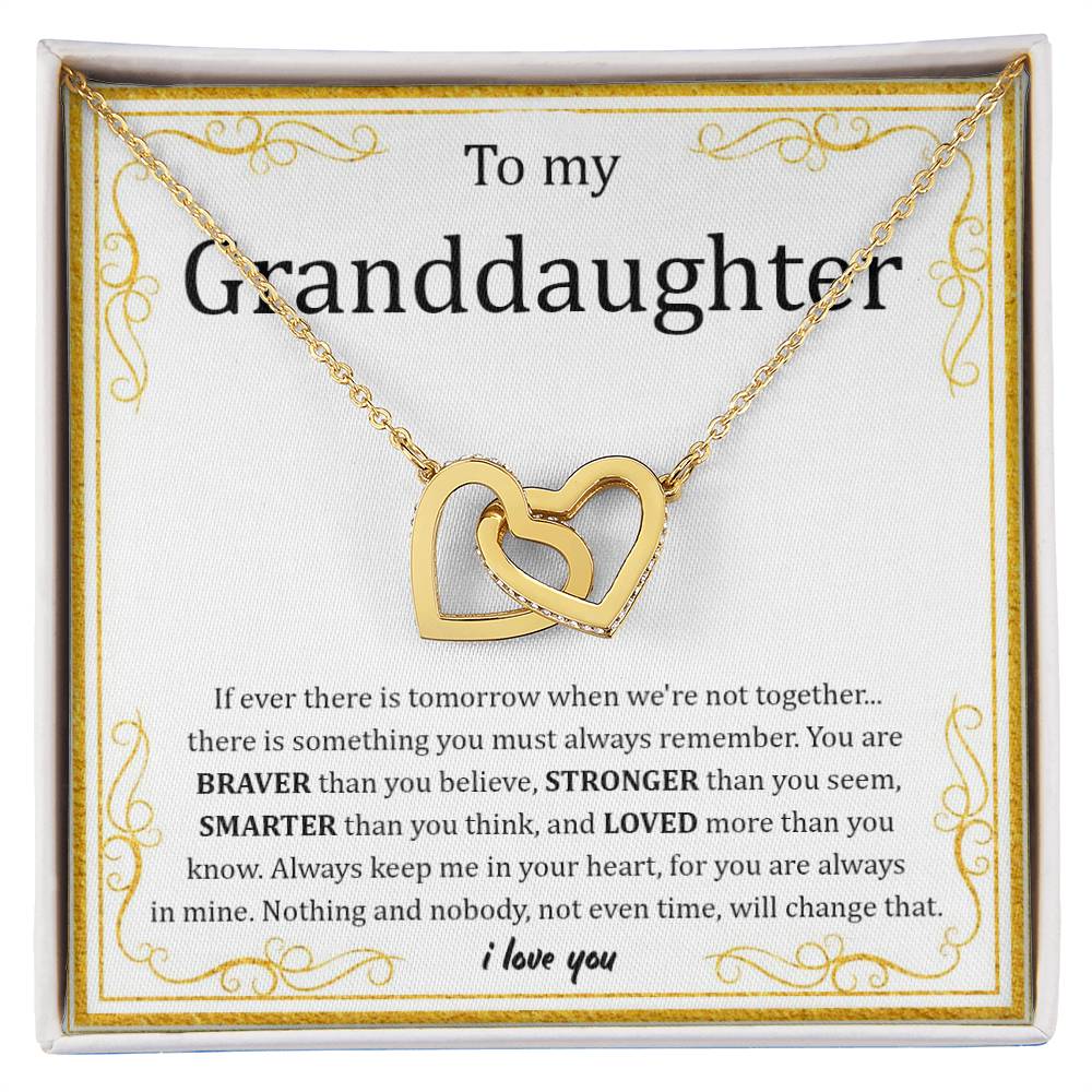 Surprise Gift For Granddaughter - Interlocking Hearts Necklace