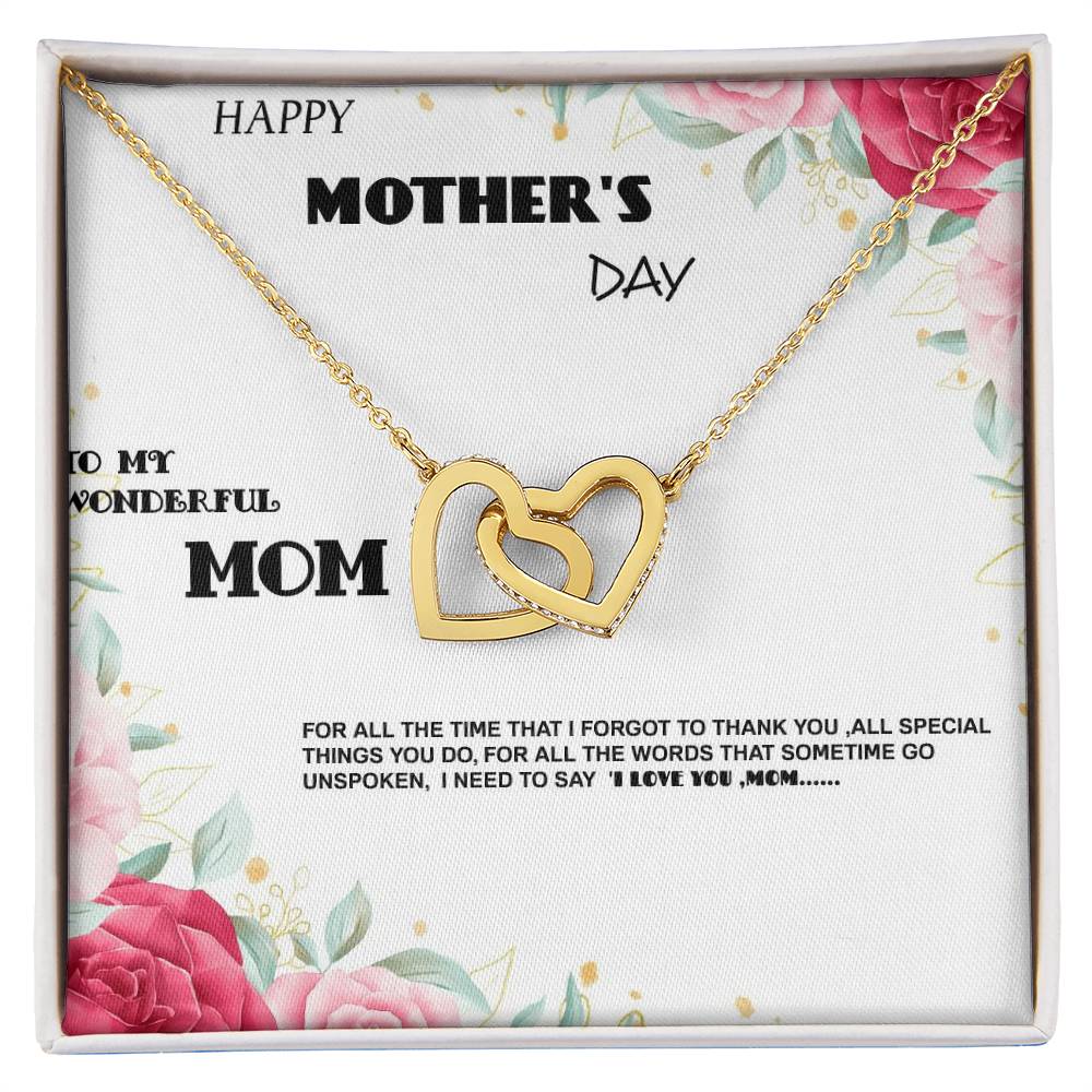 To My Mother Interlocking Hearts Necklace