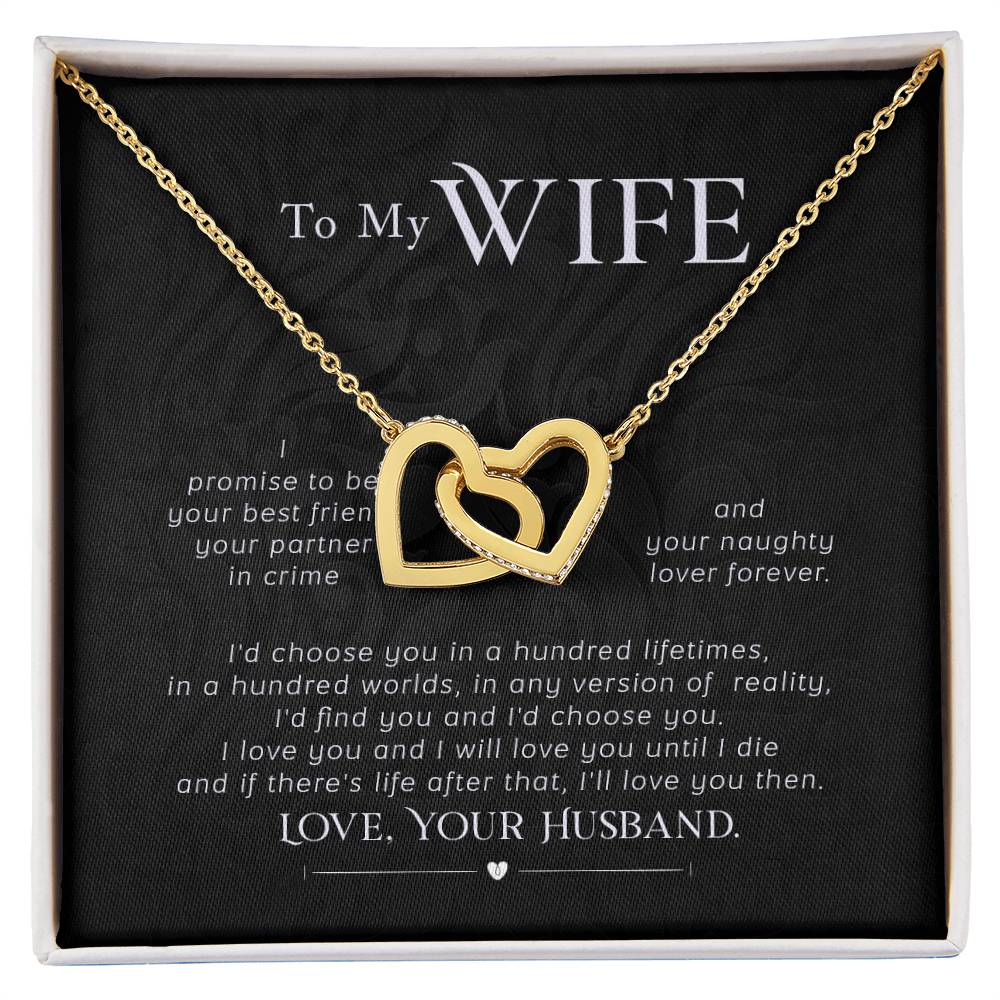 Interlocking Hearts Necklace Anniversary Gift For Wife Gift For Her From Husband Gift For Her Mothers Day Gift Valentines Day Gift Gifts For Wife Christmas Gift