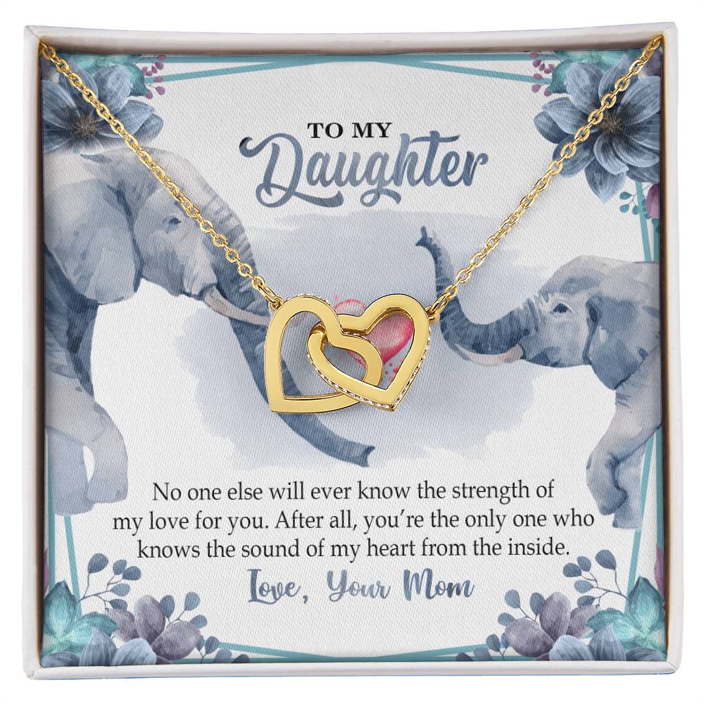 Interlocking Hearts To My Daughter No One Else Will Ever Know Interlocking Hearts Necklace