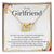 To My Girlfriend - Love Card And Necklace S009 Interlocking Hearts Necklace