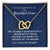 Mom Remembrance - 2 Hearts Necklace - Love Daughter Interlocking Hearts Necklace