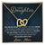 To My Daughter - You Are My Heart - Unique Heart Bonding Necklace Gift Set Interlocking Hearts Necklace